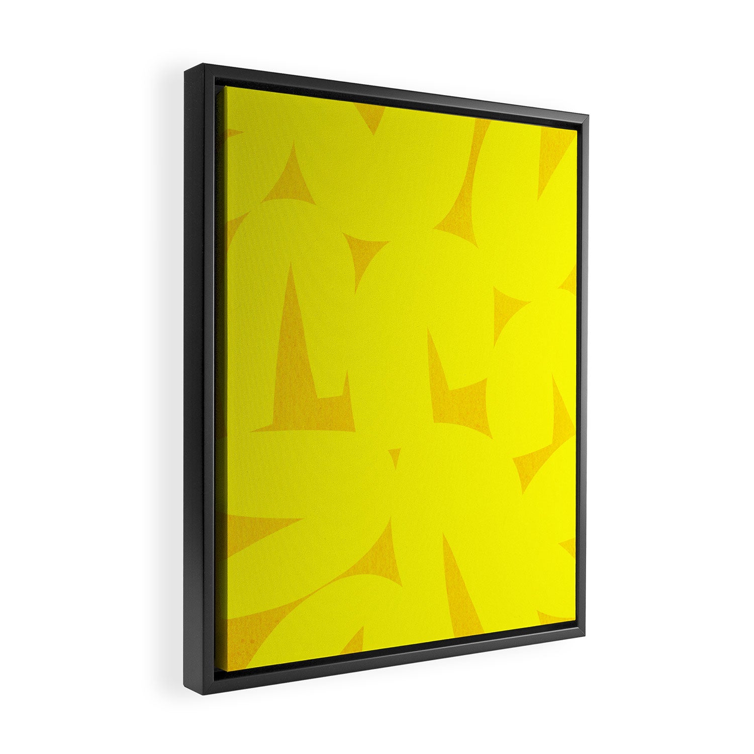 Yellow abstract shapes N02 Framed Canvas Print Gallery Image 2
