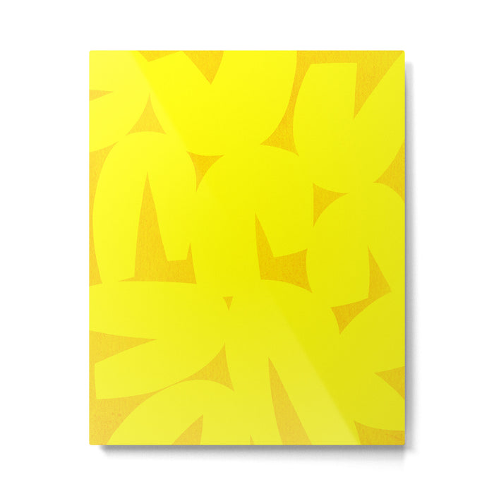 Yellow abstract shapes N02 Metal Print Gallery Image 1