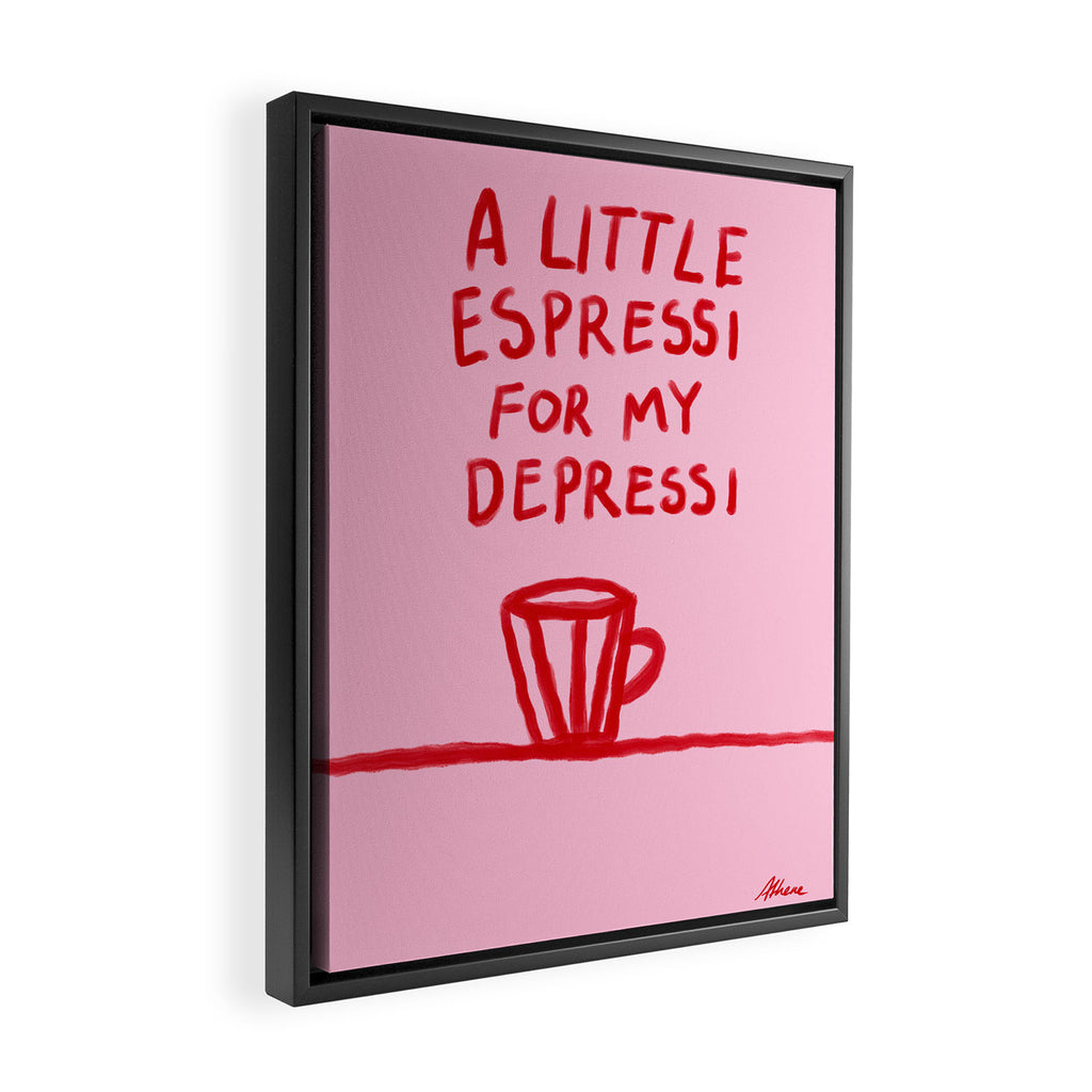 A Little Espressi  Framed Canvas Print Gallery Image 2