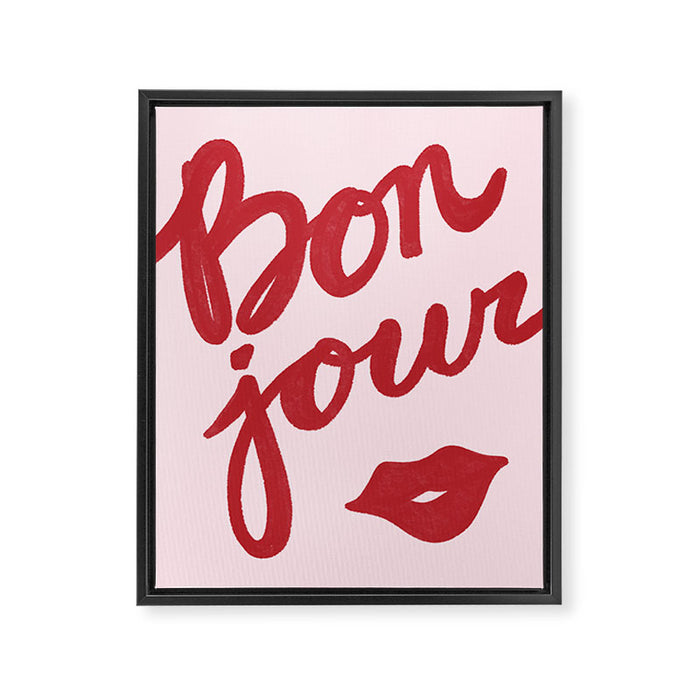 Bonjour  Framed Canvas Print Gallery Image 1