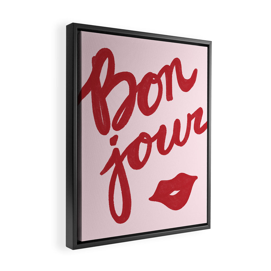 Bonjour  Framed Canvas Print Gallery Image 2
