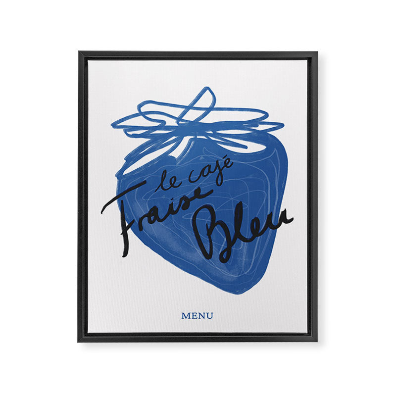 Café Fraise Bleu Framed Canvas Print Gallery Image 6