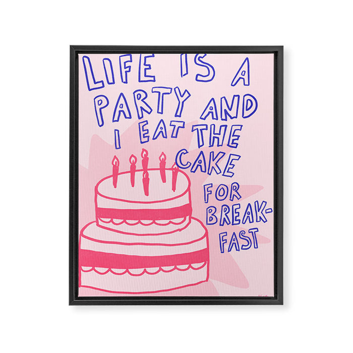 Cake for Breakfast Framed Canvas Print Gallery Image 1