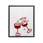 Cheers - Red Wine Glasses Framed Canvas Print Gallery Image 6