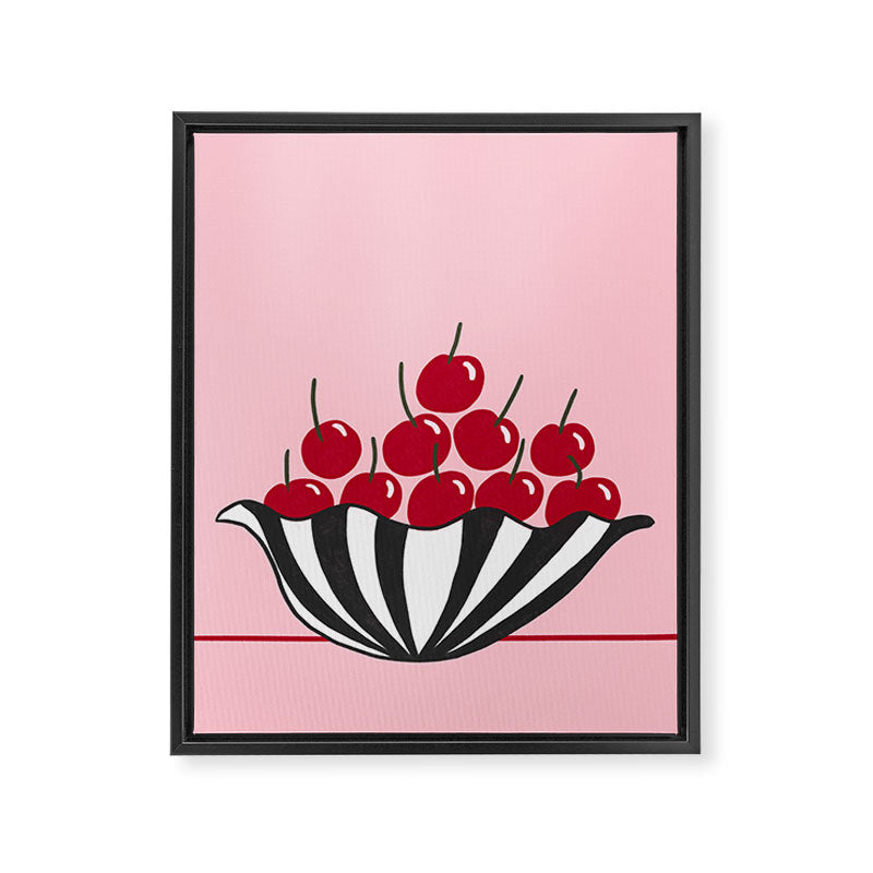 Cherry Bowl  Framed Canvas Print Gallery Image 6