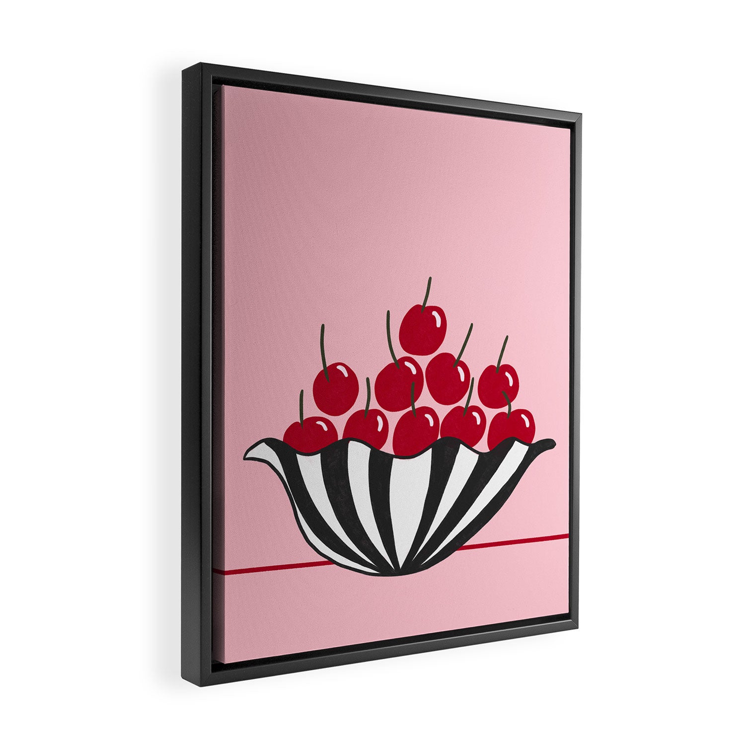 Cherry Bowl  Framed Canvas Print Gallery Image 2