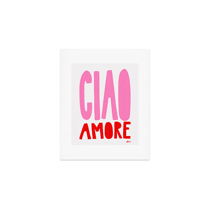 Ciao Amore - Pink and Red Art Print Gallery Image 1