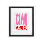 Ciao Amore - Pink and Red Framed Art Print Gallery Image 5