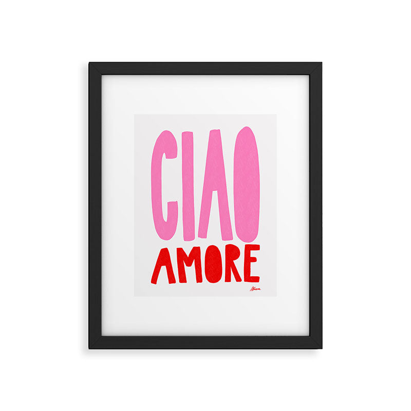 Ciao Amore - Pink and Red Framed Art Print Gallery Image 5