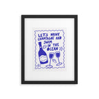 Drink Champagne - Coastal Art Framed Art Print Gallery Image 5