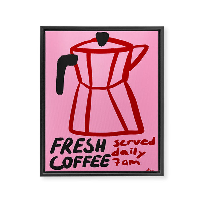 Fresh Coffee Framed Canvas Print Gallery Image 1
