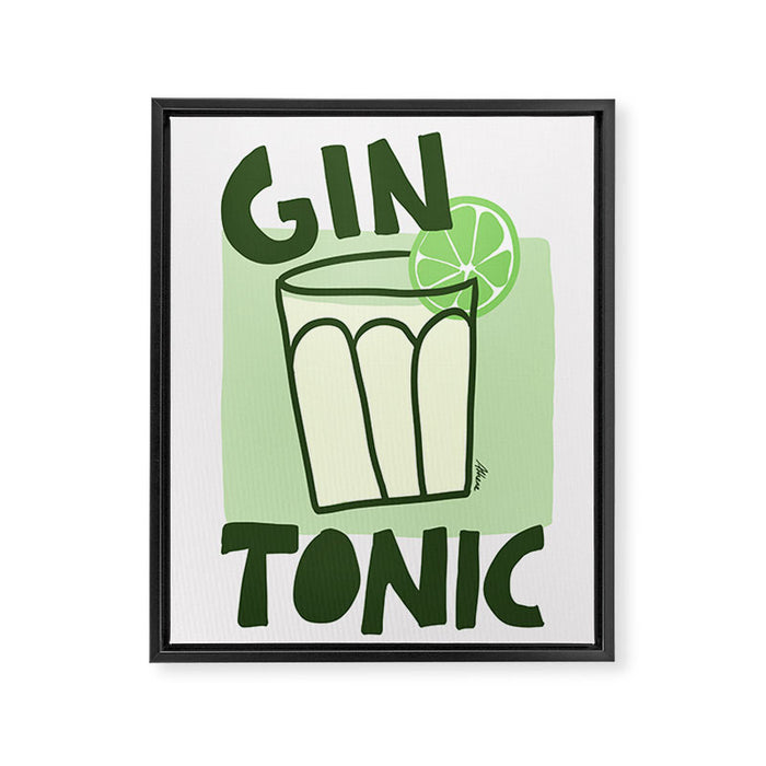 Gin Tonic  Framed Canvas Print Gallery Image 1