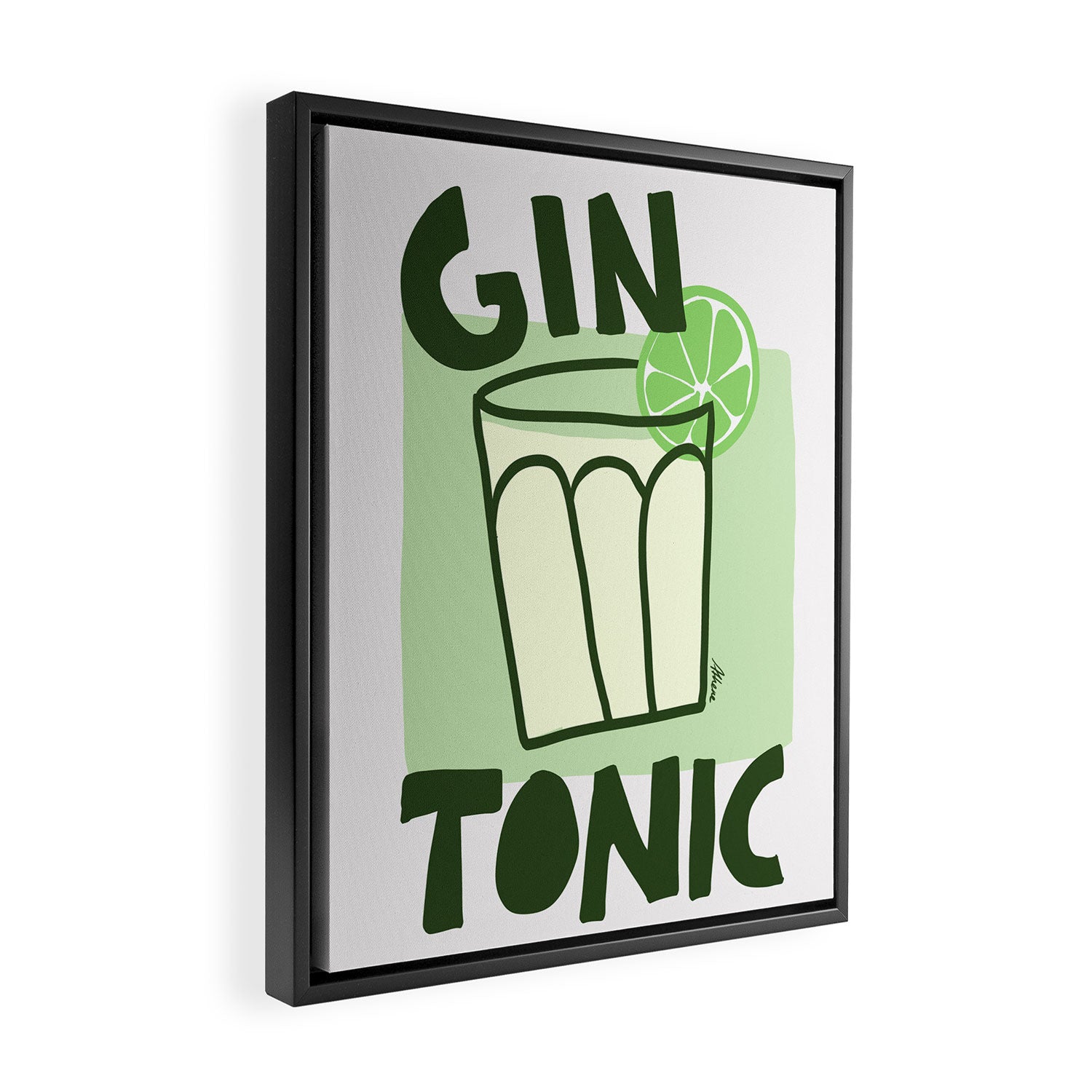 Gin Tonic  Framed Canvas Print Gallery Image 2