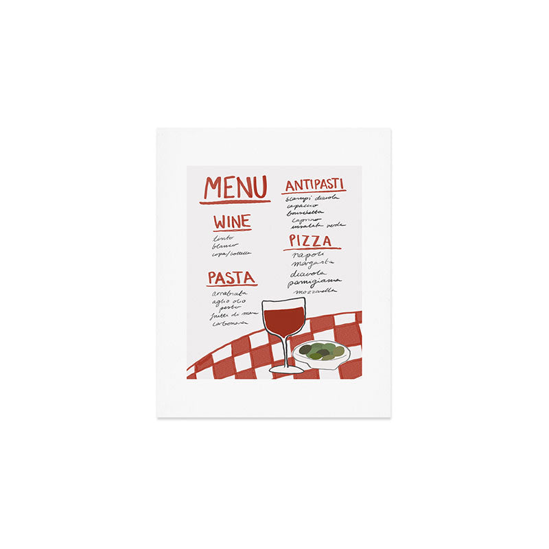 Italian Menu Art Print Gallery Image 1