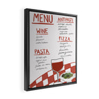 Italian Menu Framed Canvas Print Gallery Image 2
