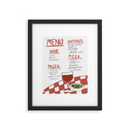 Italian Menu Framed Art Print Gallery Image 5