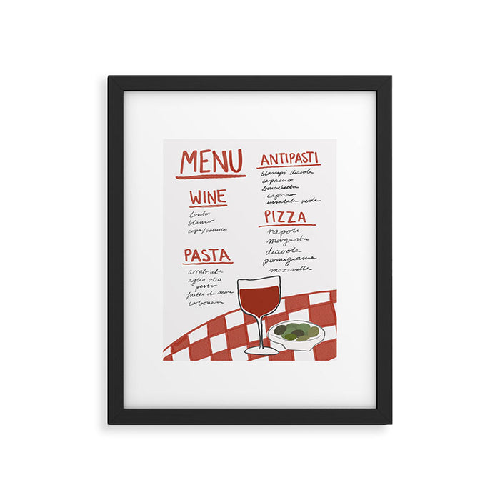 Italian Menu Framed Art Print Gallery Image 1