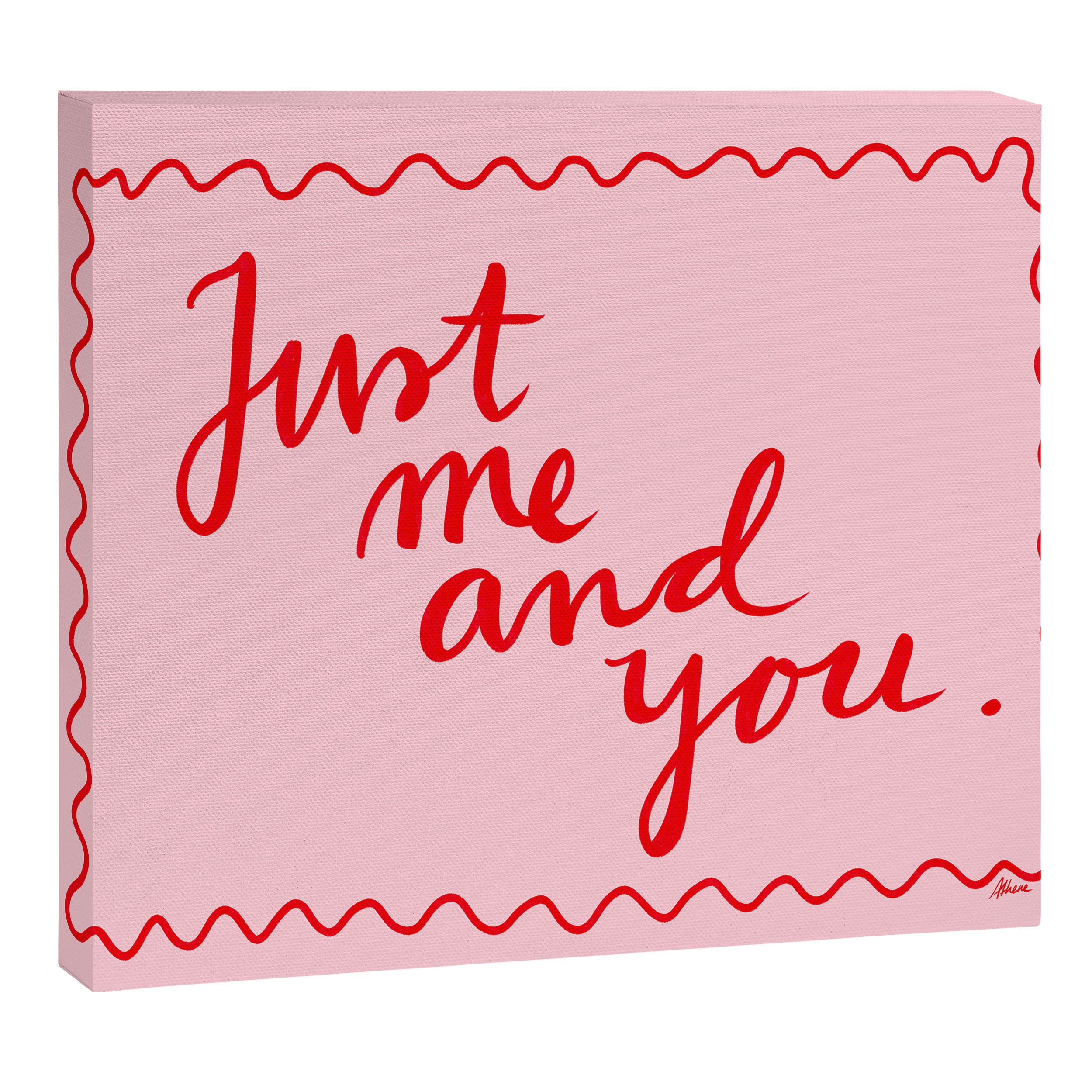 Just Me And You - Pink and Red Canvas Print Gallery Image 12