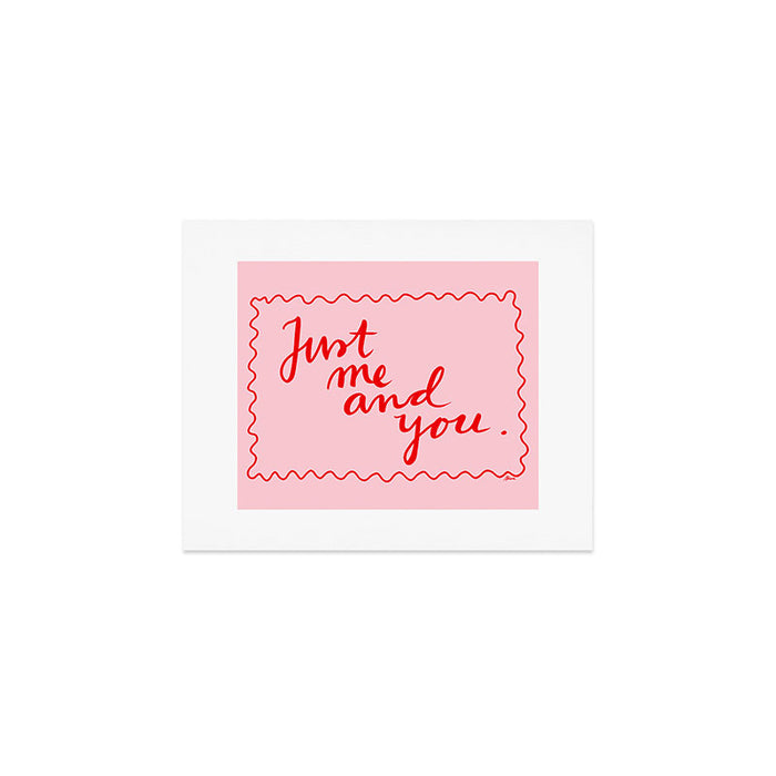 Just Me And You - Pink and Red Art Print Gallery Image 1