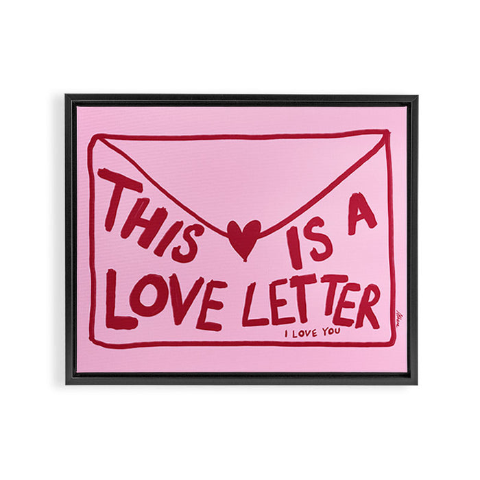 Love Letter - Horizontal Framed Canvas Print Gallery Image 1