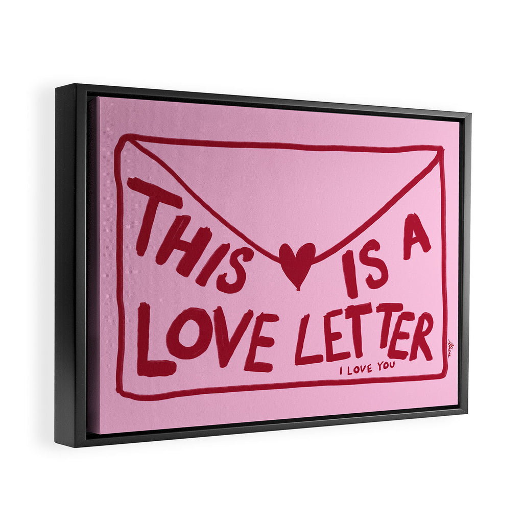 Love Letter - Horizontal Framed Canvas Print Gallery Image 2