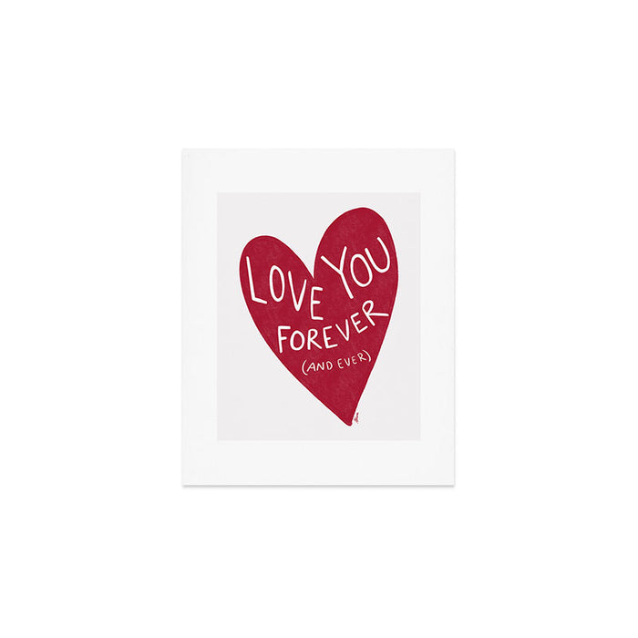 Love You Forever - Red Heart Art Print Gallery Image 1