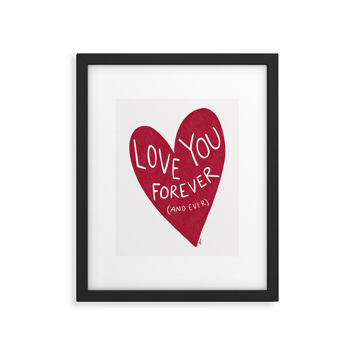 Love You Forever - Red Heart Framed Art Print Gallery Image 1