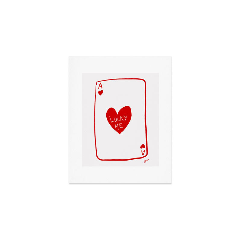 Lucky Me - Playing Card Art Print Gallery Image 1