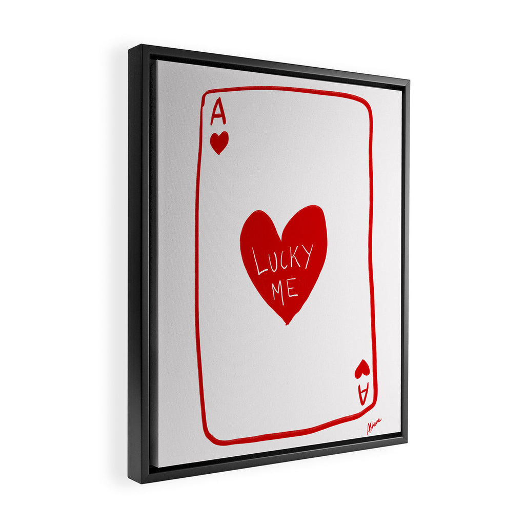 Lucky Me - Playing Card Framed Canvas Print Gallery Image 2
