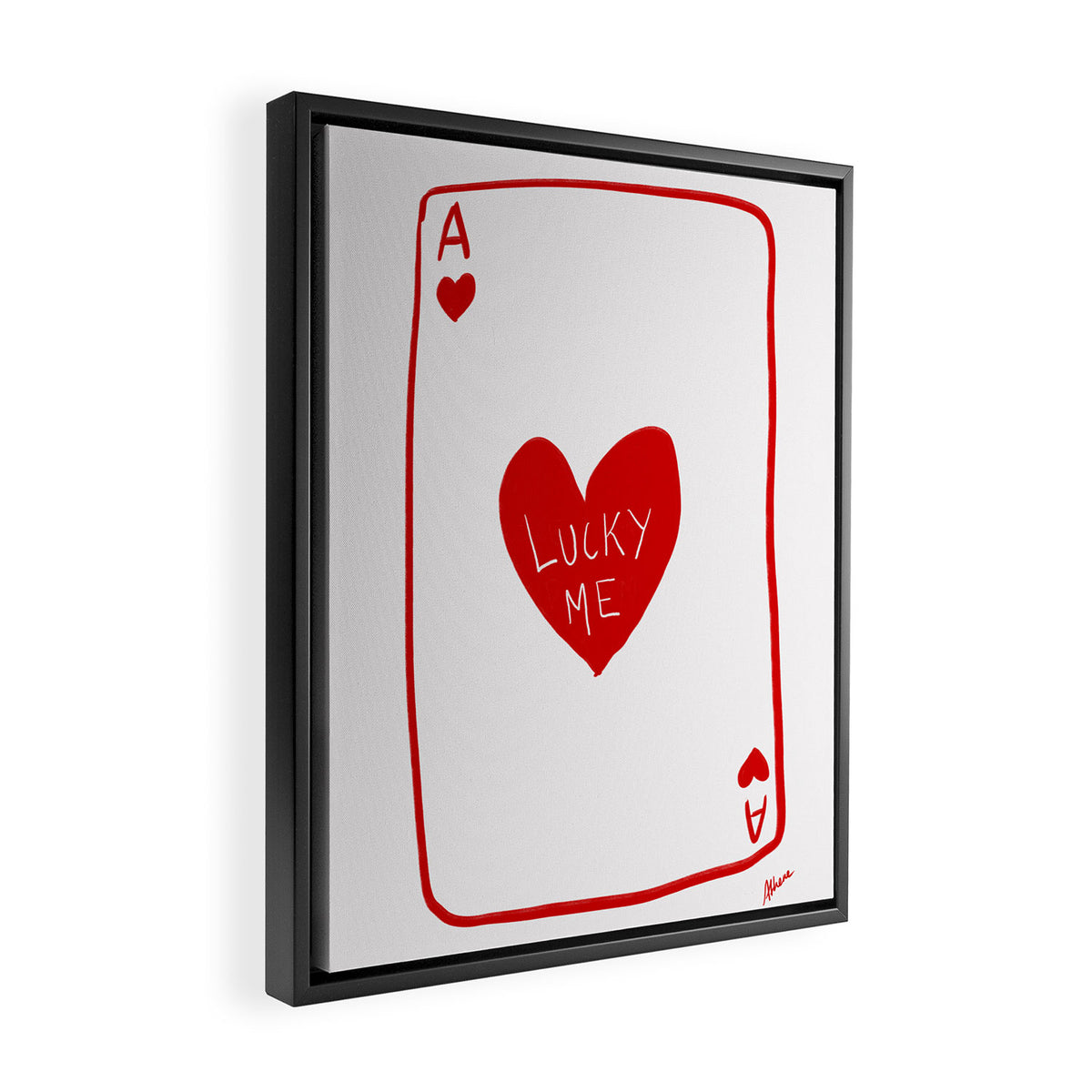 Lucky Me - Playing Card Framed Canvas Print Gallery Image 2