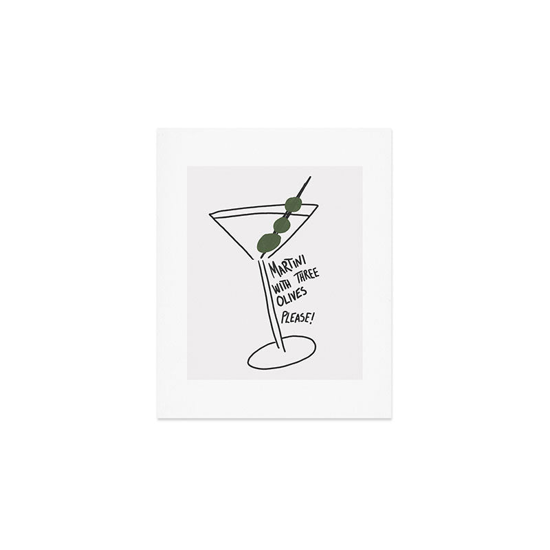 Martini Three Olives Art Print Gallery Image 1