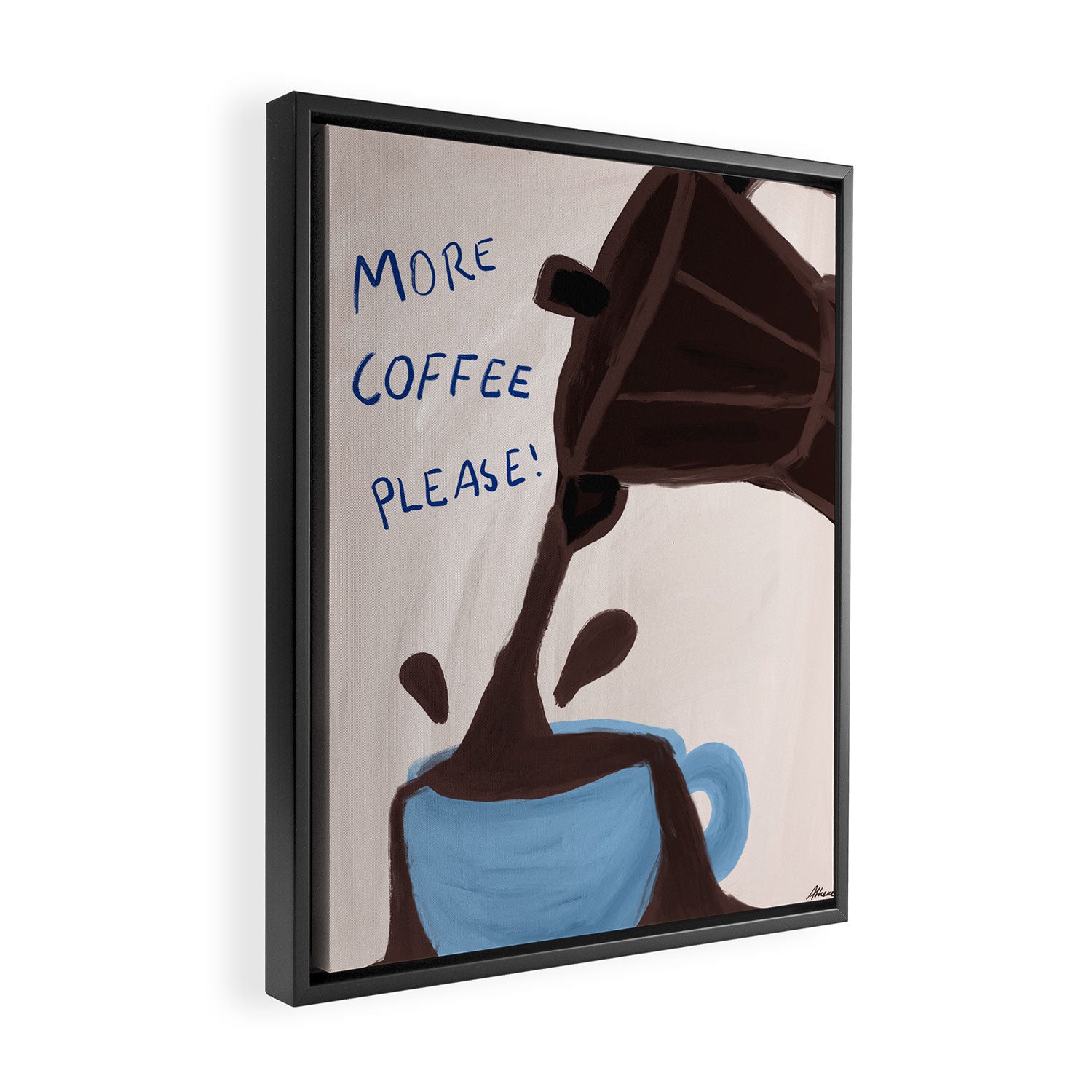 More Coffee Please Framed Canvas Print Gallery Image 2