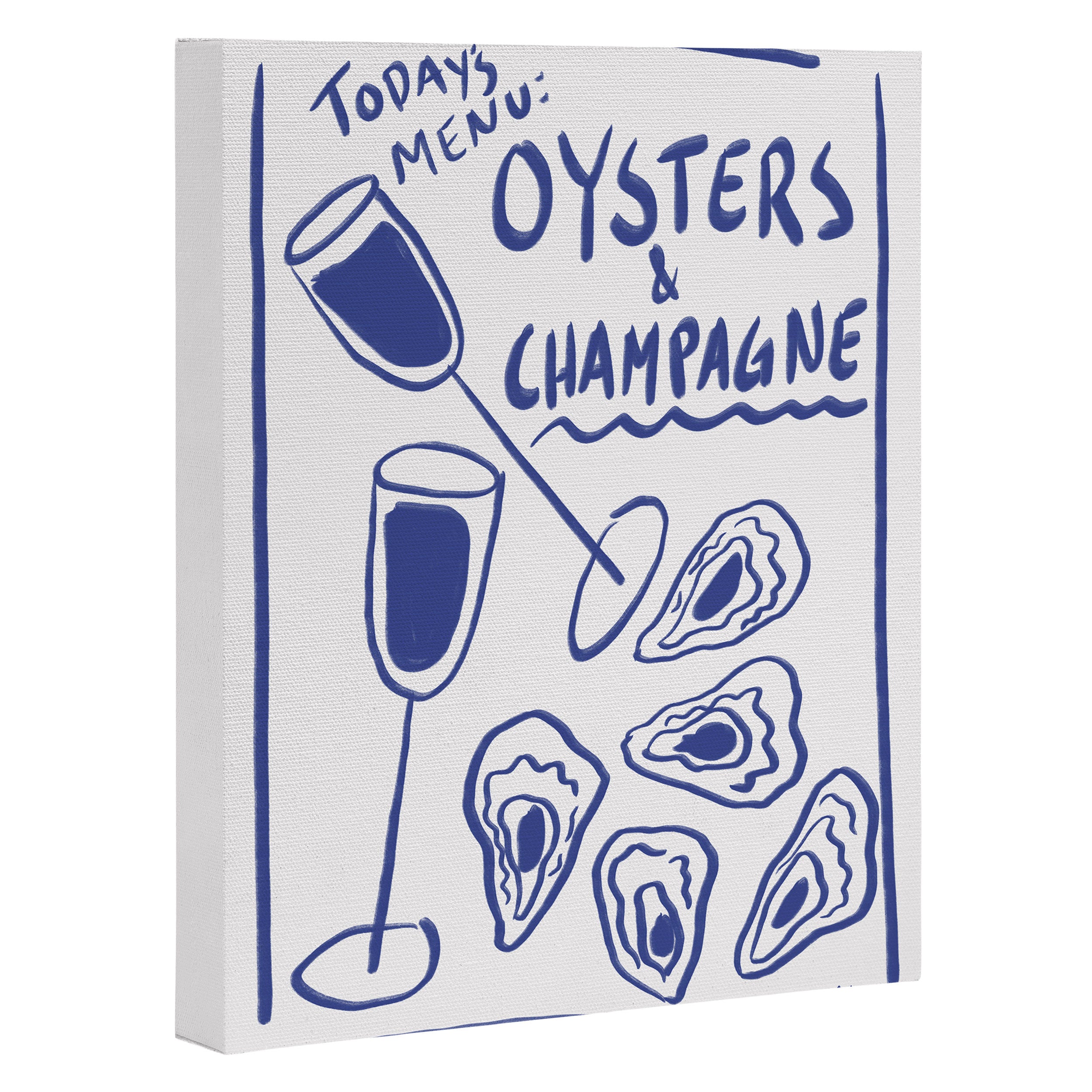 Oysters and Champagne - Coastal Art Canvas Print Gallery Image 3