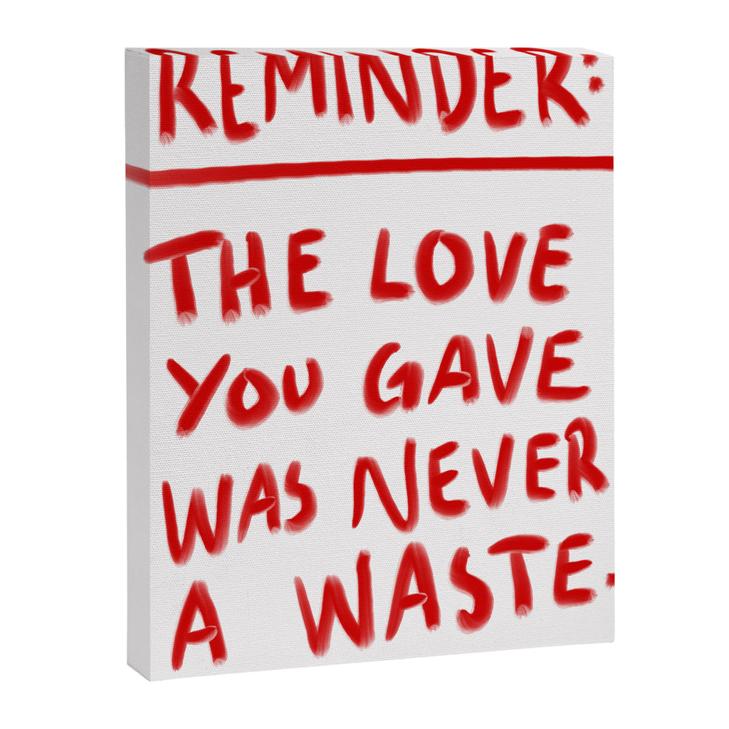 Reminder in Red Canvas Print Gallery Image 6
