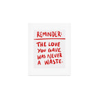 Reminder in Red Art Print Gallery Image 1