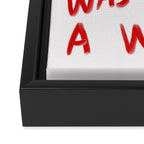 Reminder in Red Framed Canvas Print Gallery Image 3