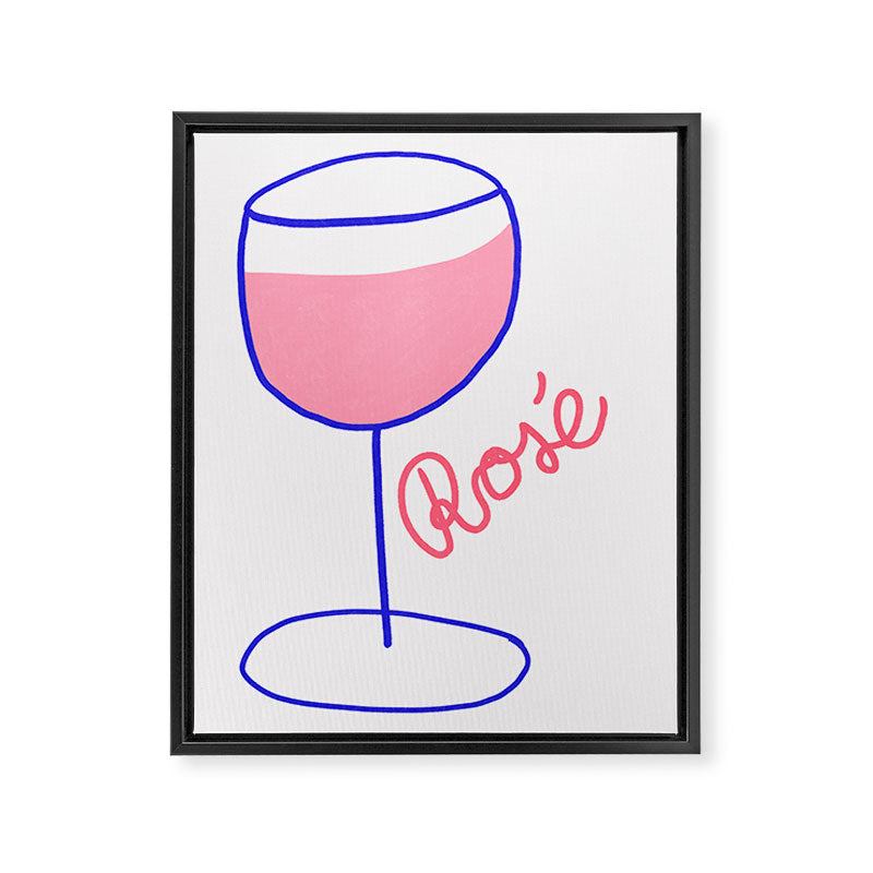 Rosé Wine Framed Canvas Print Gallery Image 6