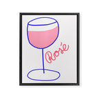Rosé Wine Framed Canvas Print Gallery Image 6