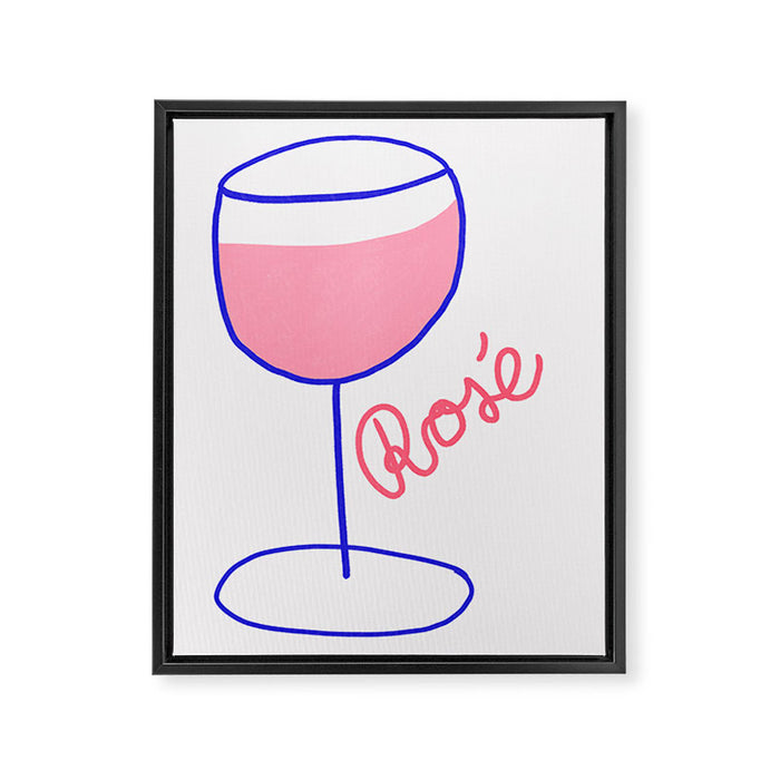 Rosé Wine Framed Canvas Print Gallery Image 1