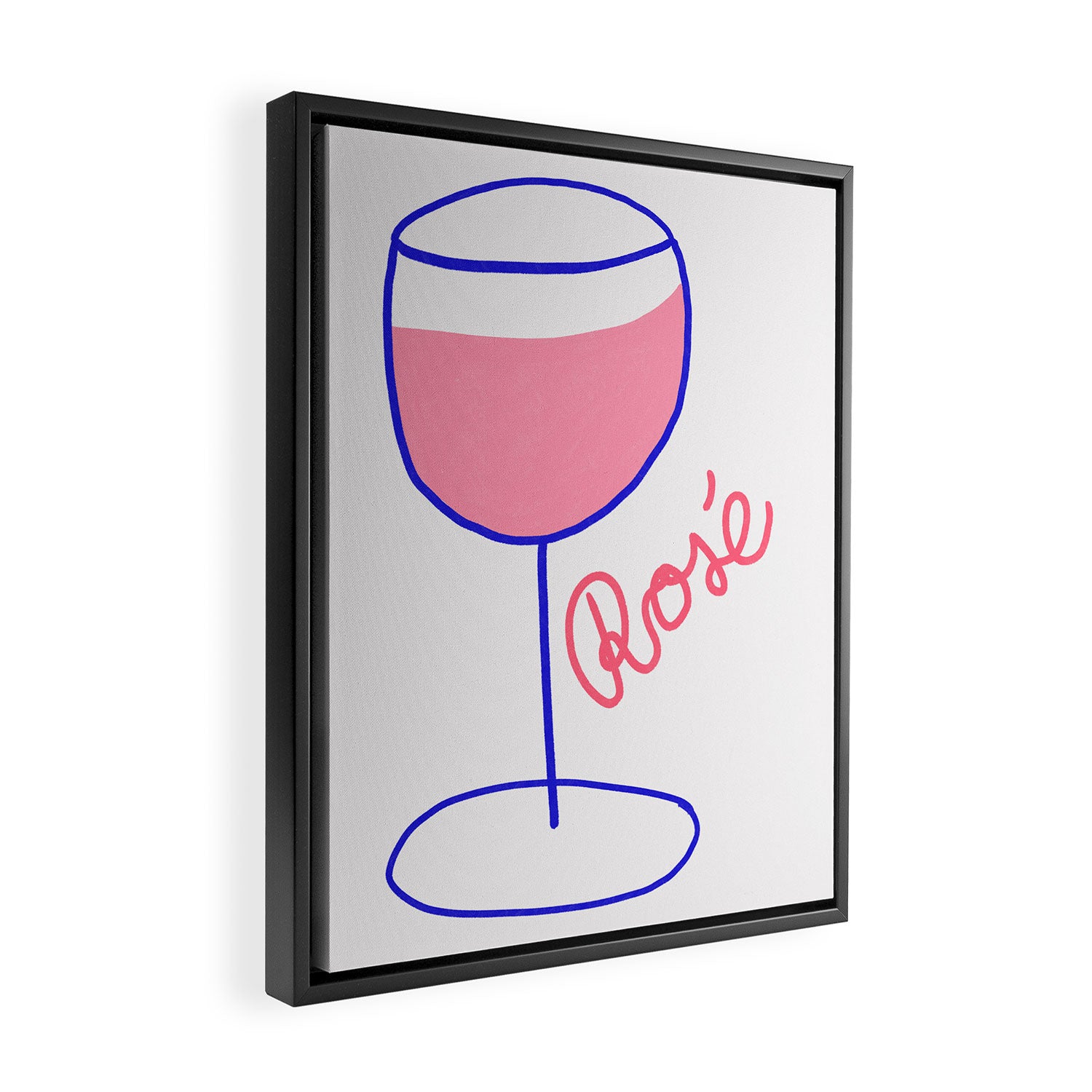 Rosé Wine Framed Canvas Print Gallery Image 2