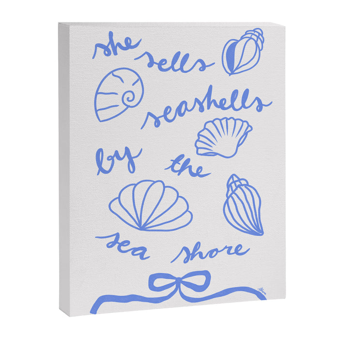 She Sells Sea Shells - Coastal Art Canvas Print Gallery Image 1