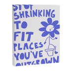 Stop Shrinking - White and Blue Canvas Print Gallery Image 6