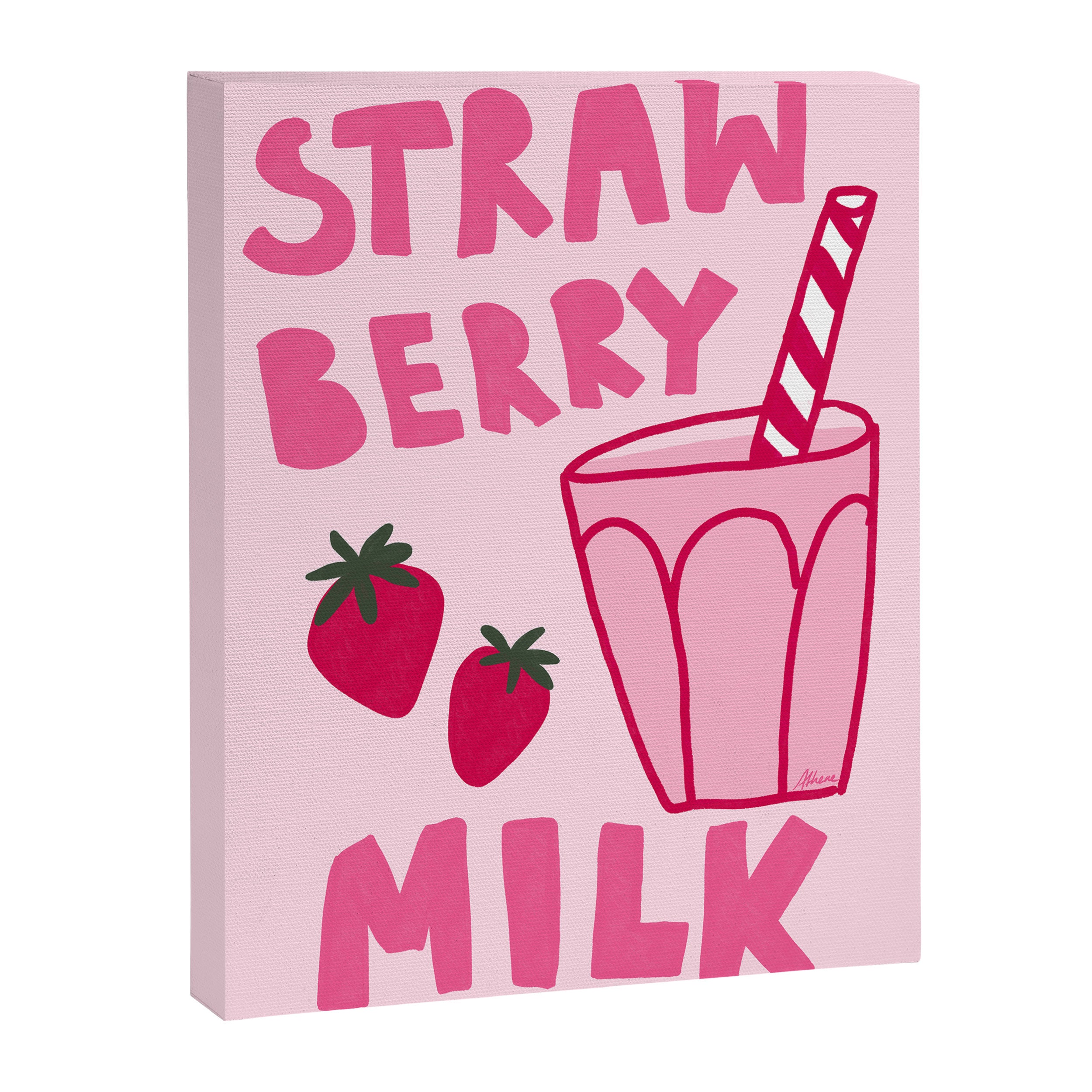 Strawberry Milk Canvas Print Gallery Image 6