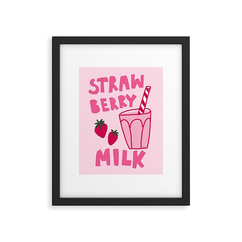 Strawberry Milk Framed Art Print Gallery Image 5
