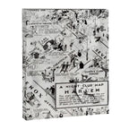 1932 Night-Club Map of Harlem, NY Centerfold from Manhattan Weekly by Elmer Simms Campbell Canvas Print Gallery Image 8