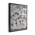 1932 Night-Club Map of Harlem, NY Centerfold from Manhattan Weekly by Elmer Simms Campbell Framed Canvas Print Gallery Image 2