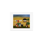 African American Masterpiece 'The Wash' portrait painting by Clementine Hunter   Art Print Gallery Image 1