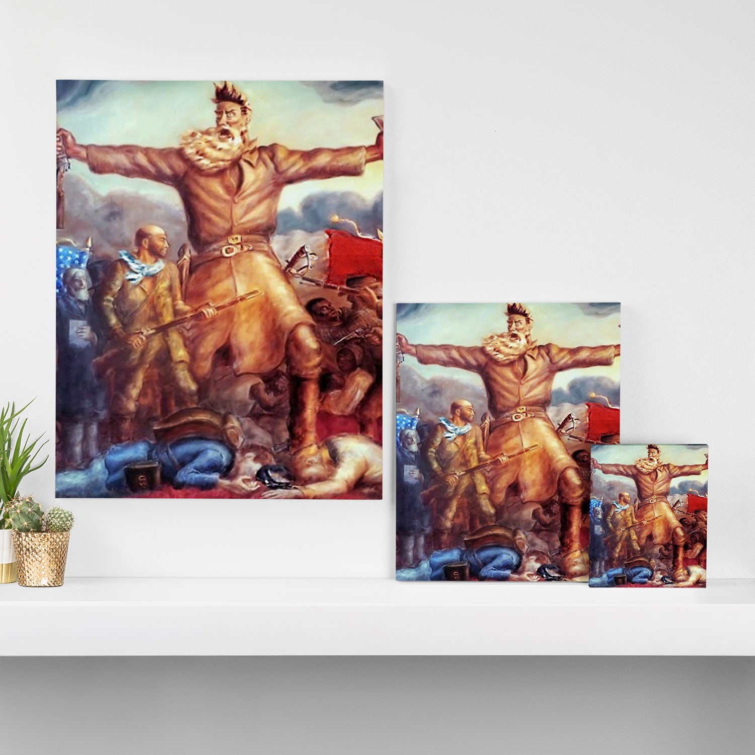 American Masterpiece, Abolitionist John Brown, Tragic Prelude American West portrait painting by John Steuart Curry Canvas Print Gallery Image 3