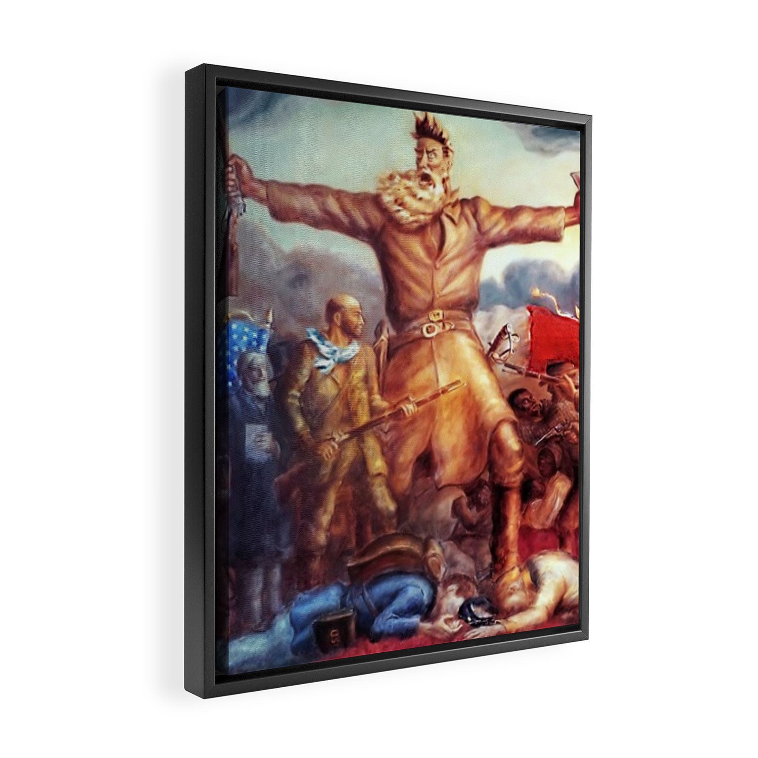 American Masterpiece, Abolitionist John Brown, Tragic Prelude American West portrait painting by John Steuart Curry Framed Canvas Print Gallery Image 2
