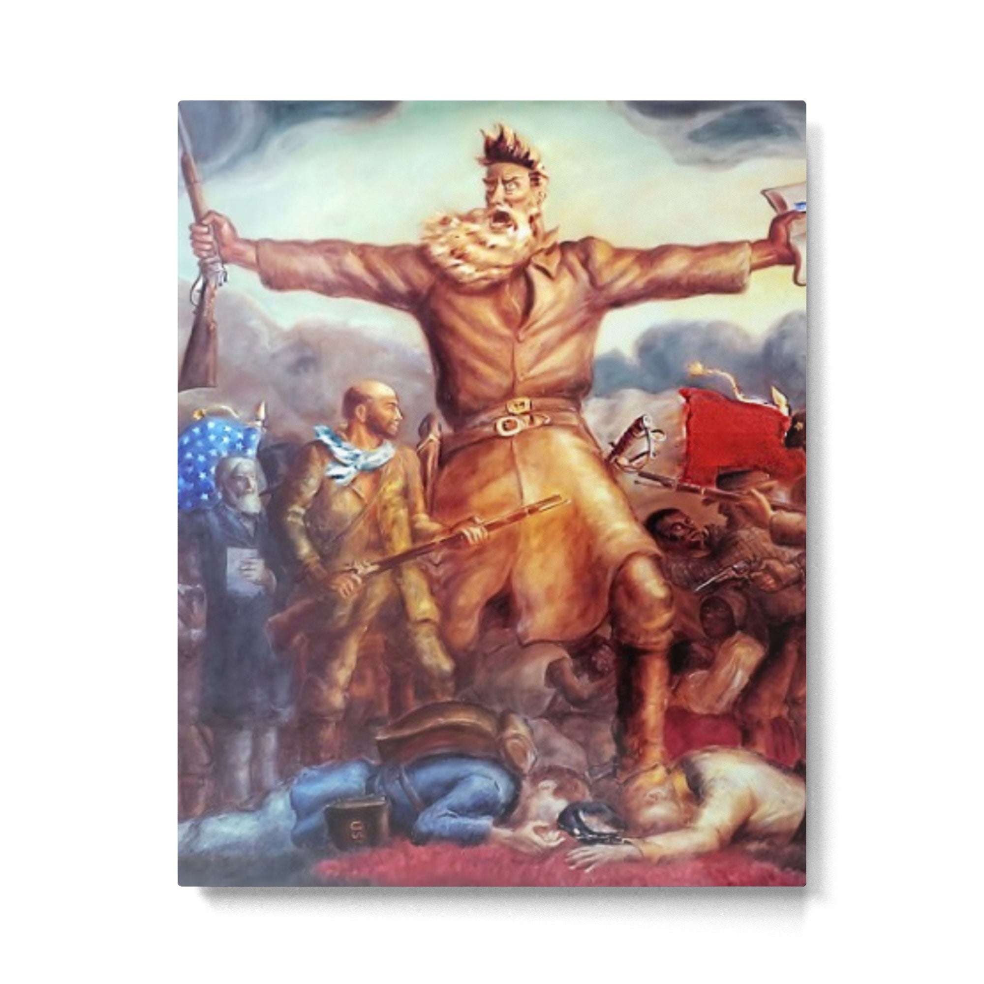 American Masterpiece, Abolitionist John Brown, Tragic Prelude American West portrait painting by John Steuart Curry Metal Print Gallery Image 6